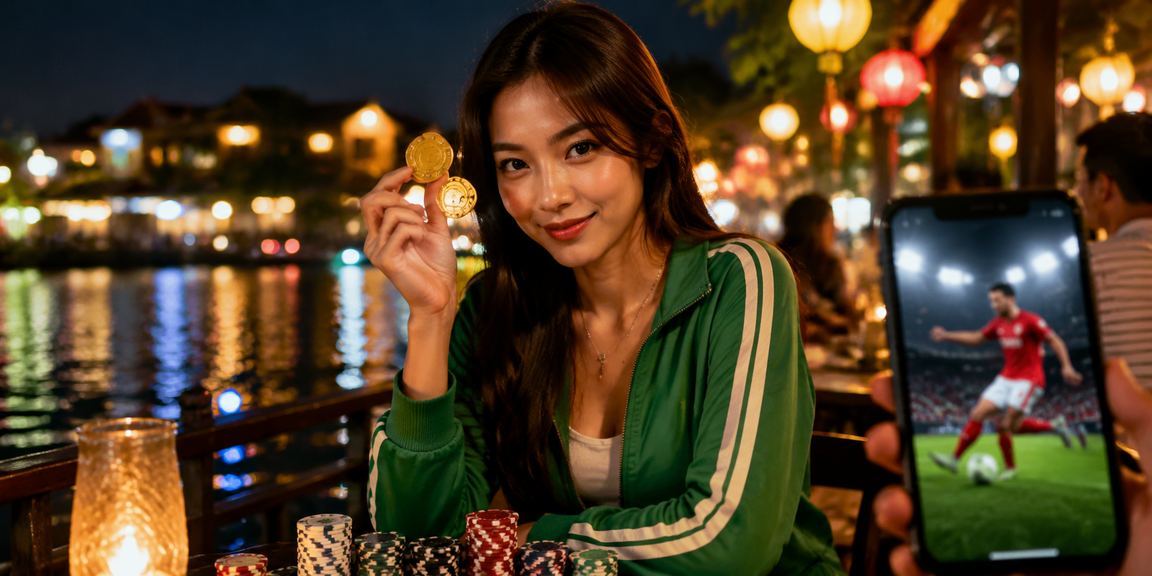 Người dùng cá cược thể thao tại quán cà phê Hội An