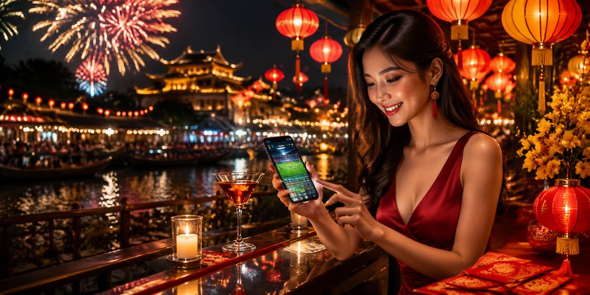 Người dùng tại chợ đêm Huế thanh toán bằng điện thoại