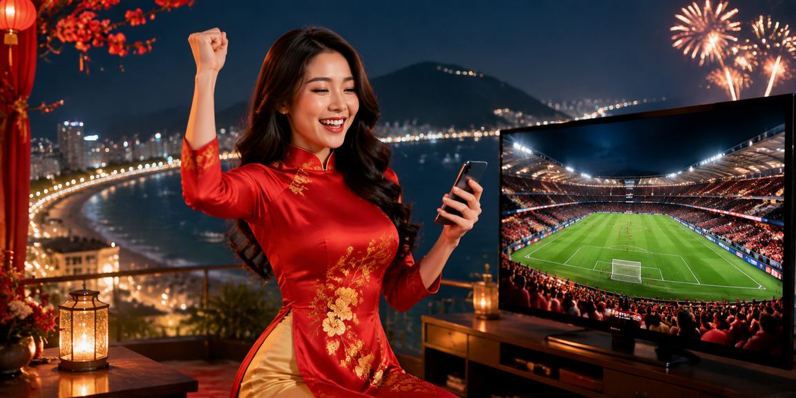 Người dùng mặc áo dài sử dụng ứng dụng casino tại Vũng Tàu